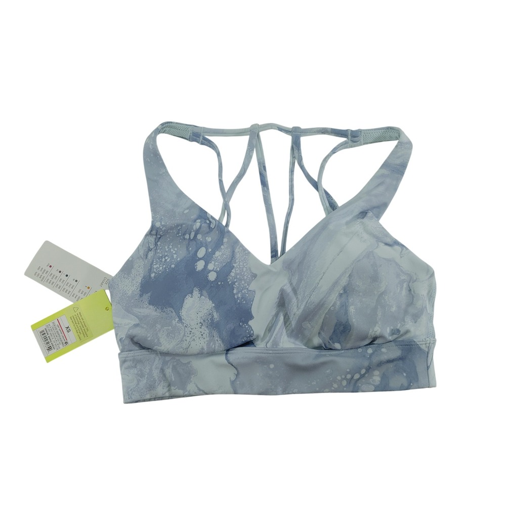 All in Motion‎ Sports Bra Light Blue Tie Dye Strappy Back XS